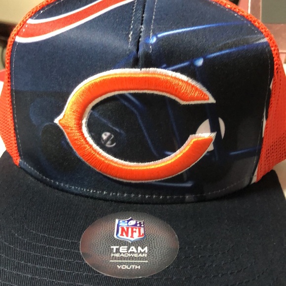 Chicago Bears NFL Youth Stealth Helmet SnapBack Mesh Hat Cap Boys 8-20 - Picture 2 of 7